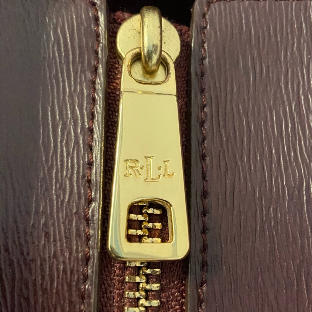Ralph Lauren Leather Plum Tote Bag - Picture 10 of 15